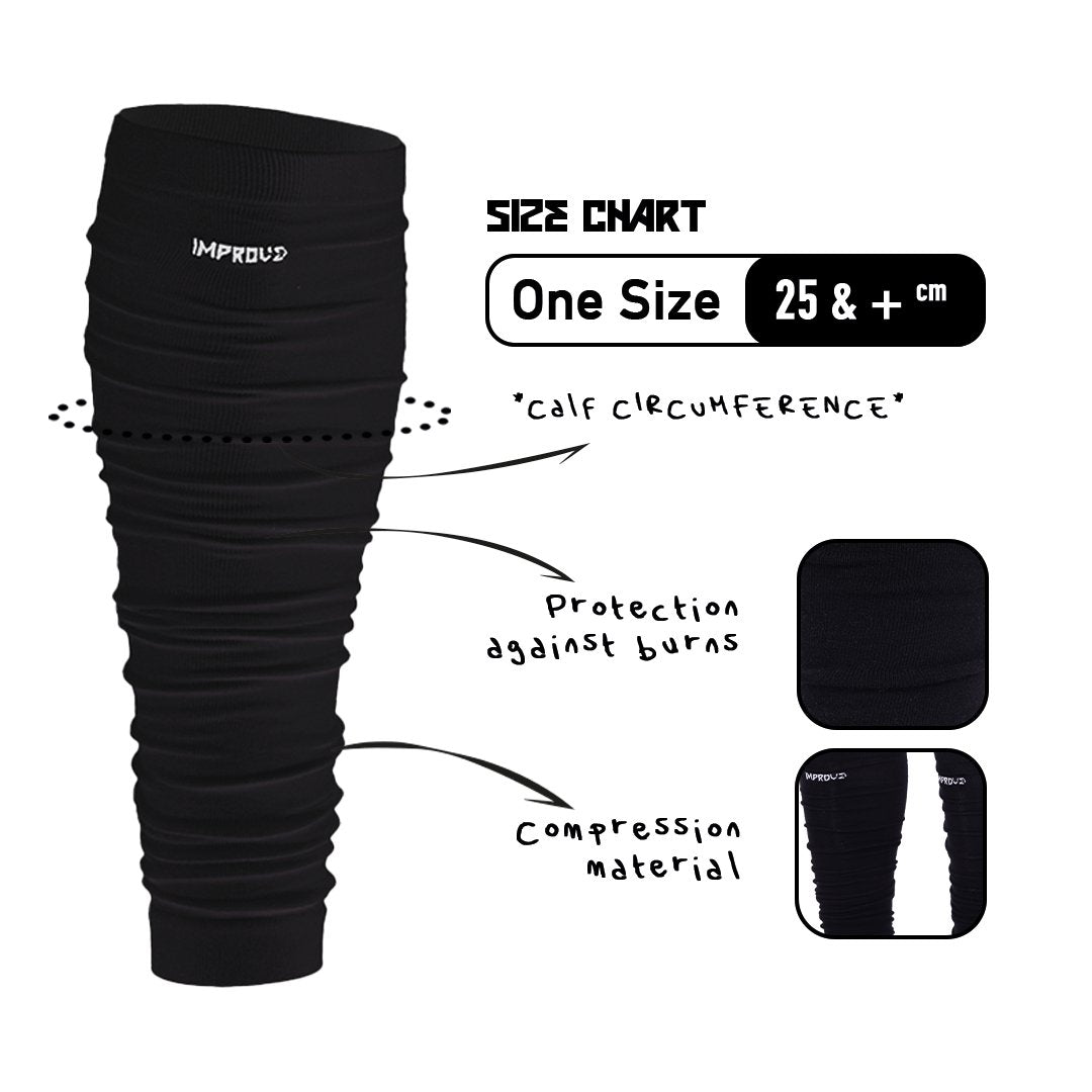 LEGSKN SCRUNCH LEG SLEEVE Black - IMPROVE ATHLETES