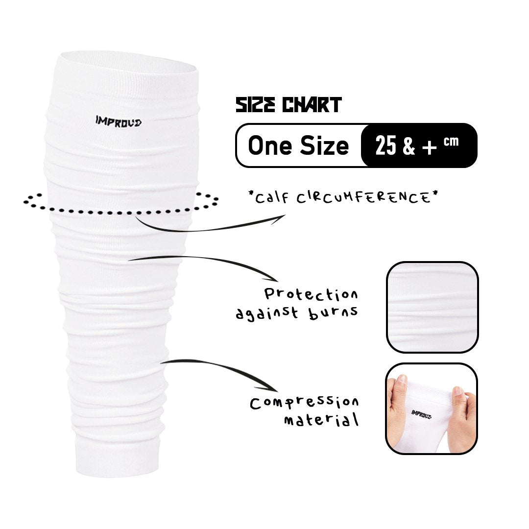 LEGSKN SCRUNCH LEG SLEEVE White - IMPROVE ATHLETES